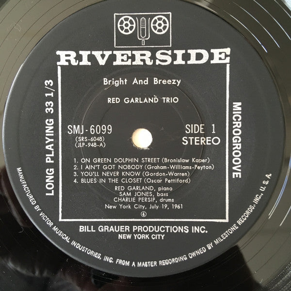 The Red Garland Trio - Bright And Breezy (Vinyl, LP, Album, Reissue...