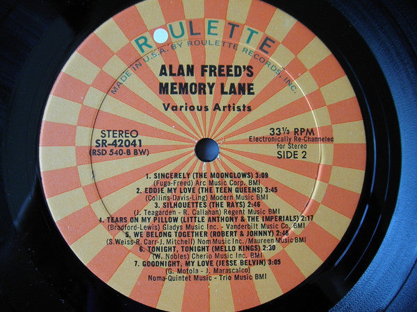 Various - Alan Freed's Memory Lane (Vinyl, LP, Compilation, Reissue, Stereo) Very Good (VG) / Very Good (VG)