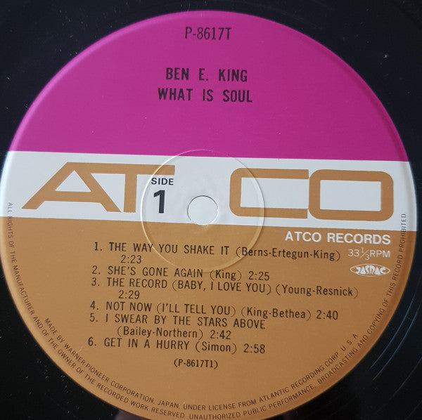 Ben E. King - What Is Soul (Vinyl, LP, Compilation, Mono) Very Good Plus (VG+) / Very Good Plus (VG+)