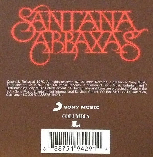 Santana - Abraxas (Vinyl, LP, Album, Reissue, Remastered) Very Good (VG) / Very Good Plus (VG+)
