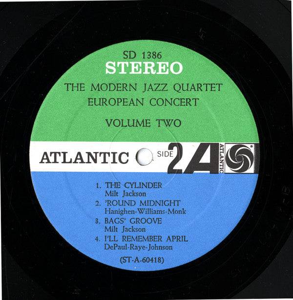 The Modern Jazz Quartet - European Concert Volume Two (Vinyl, LP, Album, Stereo) Very Good (VG) / Very Good Plus (VG+)