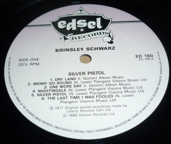 Brinsley Schwarz - Silver Pistol (Vinyl, LP, Album, Reissue) Good Plus (G+) / Very Good Plus (VG+)