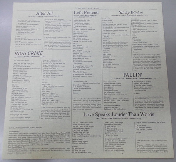 Al Jarreau - High Crime (Vinyl, LP, Album)