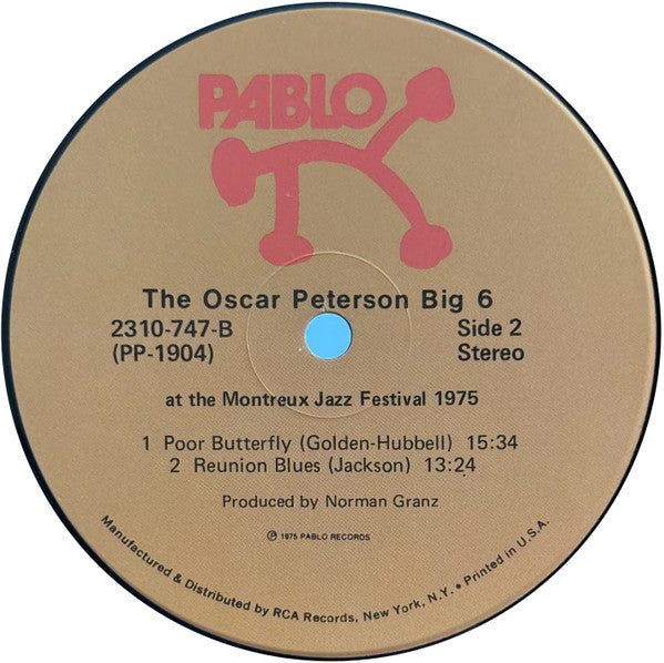 The Oscar Peterson Big 6 - The Oscar Peterson Big 6 At The Montreux Jazz Festival 1975 (Vinyl, LP, Album, Stereo) Good Plus (G+) / Good (G)