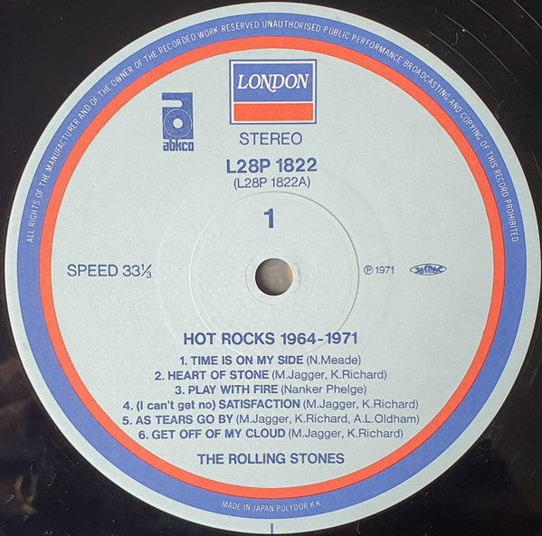 The Rolling Stones - Hot Rocks 1964-1971 (2xVinyl, LP, Compilation, Reissue) Near Mint (NM or M-) / Very Good Plus (VG+)