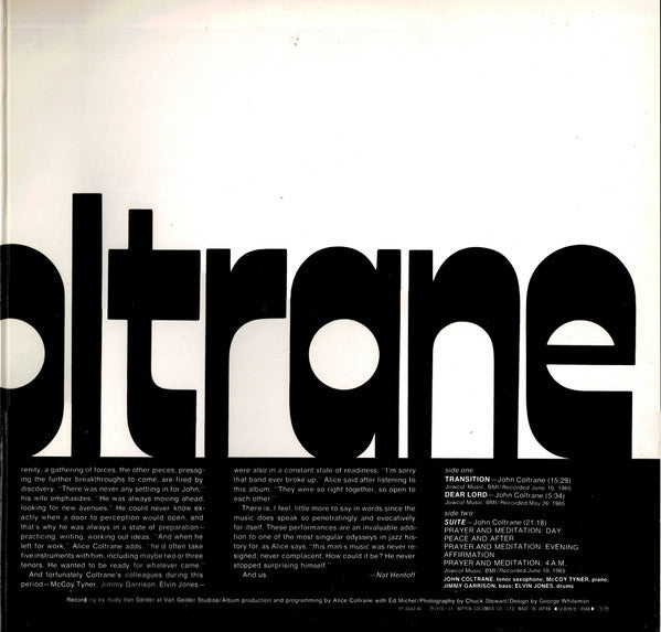 John Coltrane - Transition (Vinyl, LP, Album, Reissue, Stereo)