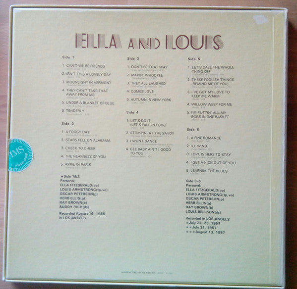 Ella Fitzgerald - Ella And Louis (Vinyl, Box Set, LP, Compilation, ...