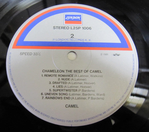 Camel - Chameleon  The Best Of Camel (Vinyl, LP, Compilation, Stereo) Very Good (VG) / Very Good (VG)