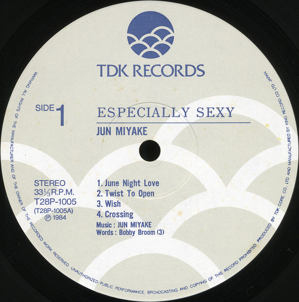 Jun Miyake - Especially Sexy (Vinyl, LP, Album, Stereo) Very Good Plus (VG+) / Very Good (VG)