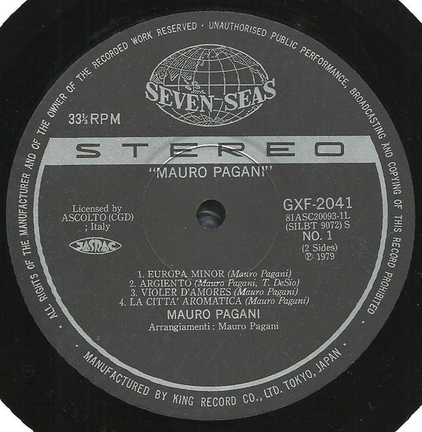 Mauro Pagani - Mauro Pagani (Vinyl, LP, Album)