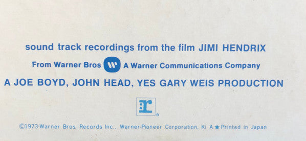 Jimi Hendrix - Sound Track Recordings From The Film "Jimi Hendrix" (2xVinyl, LP, Album) Very Good Plus (VG+) / Good Plus (G+)