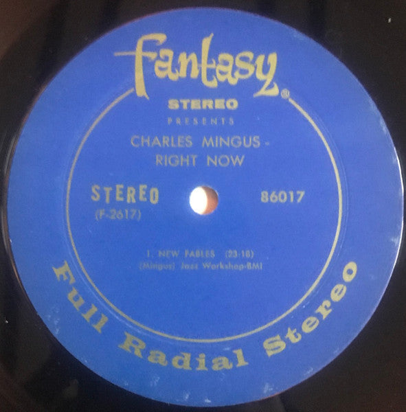 Charles Mingus - Right Now: Live At The Jazz Workshop (Vinyl, LP, Album, Stereo) Very Good Plus (VG+) / Very Good Plus (VG+)