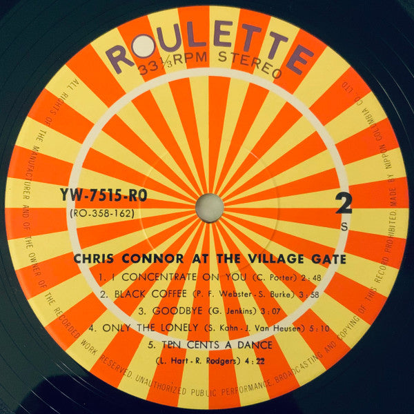 Chris Connor - At The Village Gate (Vinyl, LP, Album, Stereo)