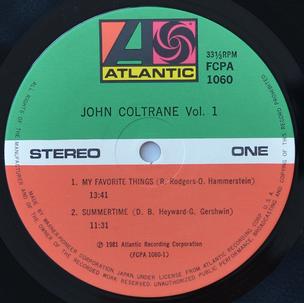 John Coltrane - John Coltrane Vol. 1 (Vinyl, LP, Compilation)