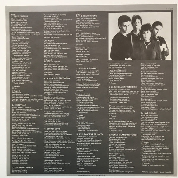 Joan Jett & The Blackhearts - Album (Vinyl, LP, Album) Very Good Plus (VG+) / Very Good (VG)