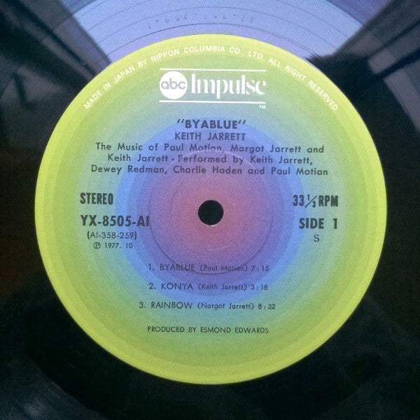 Keith Jarrett - Byablue (Vinyl, LP, Album) Very Good Plus (VG+) / Good Plus (G+)