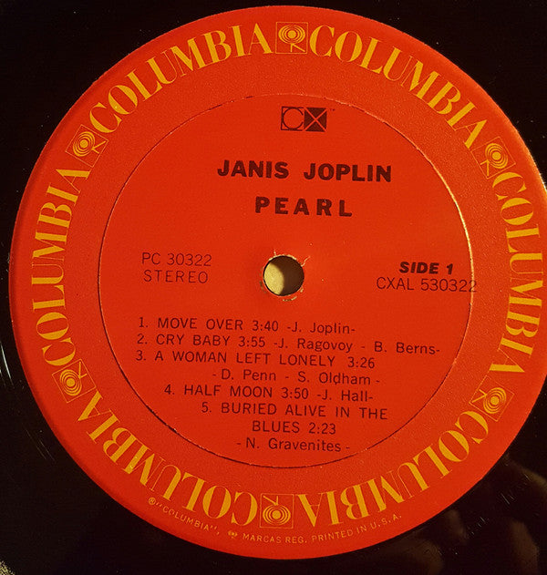 Janis Joplin - Pearl (Vinyl, LP, Album, Stereo) Very Good (VG) / Very Good (VG)