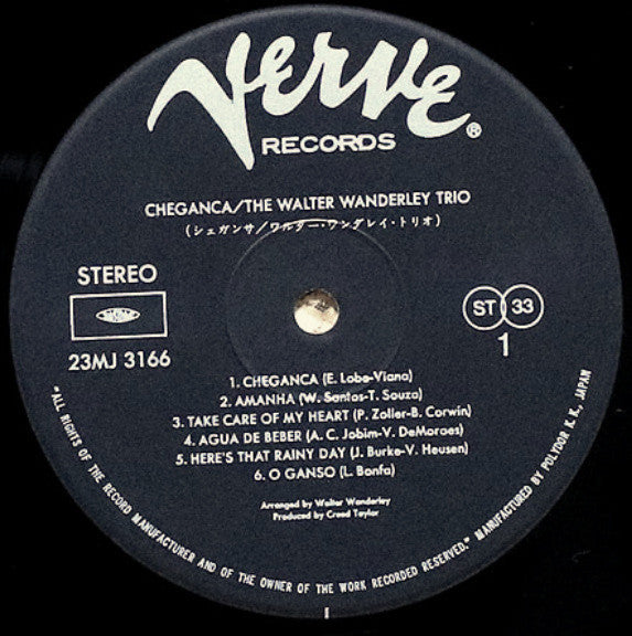 Walter Wanderley Trio - Cheganca (Vinyl, LP, Album, Reissue) Very Good (VG) / Very Good (VG)