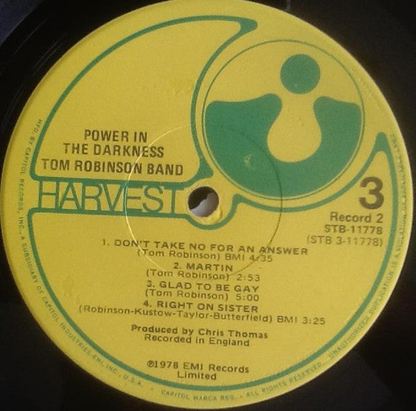 Tom Robinson Band - Power In The Darkness (2xVinyl, LP, Album) Good Plus (G+) / Very Good (VG)