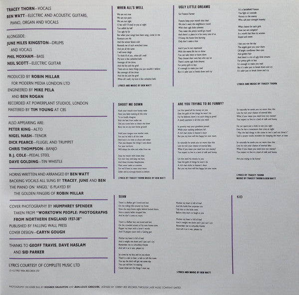 Everything But The Girl - Love Not Money = ラヴ・ノット・マネー (Vinyl, LP, Album, Limited Edition) Very Good Plus (VG+) / Very Good (VG)