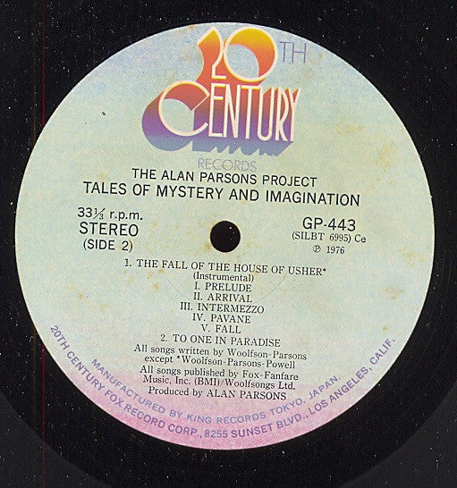 The Alan Parsons Project - Tales Of Mystery And Imagination - Edgar...