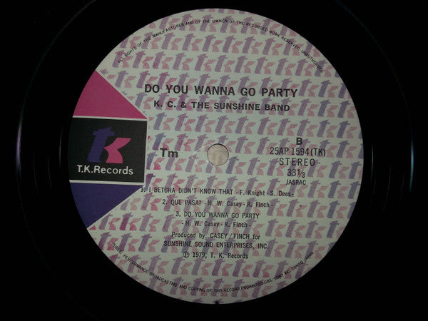 KC & The Sunshine Band - Do You Wanna Go Party (Vinyl, LP, Album) Very Good (VG) / Very Good (VG)