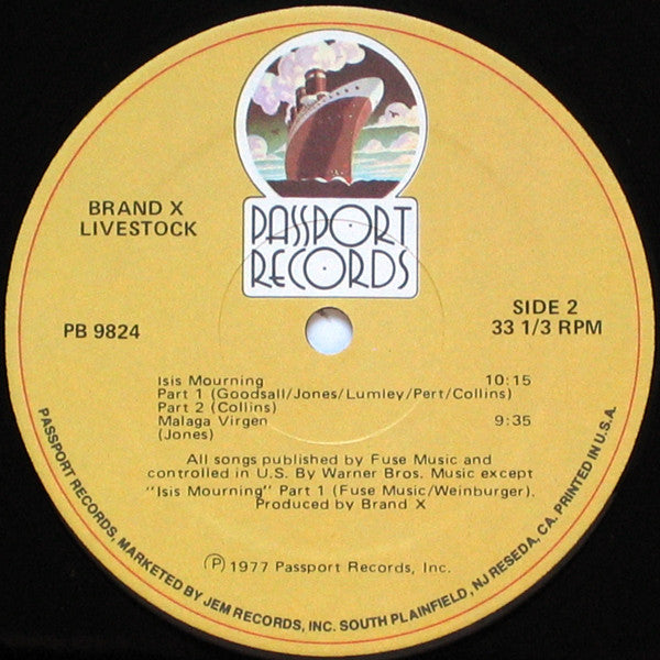 Brand X (3) - Livestock (Vinyl, LP, Album, Reissue, Stereo) Very Good (VG) / Poor (P)