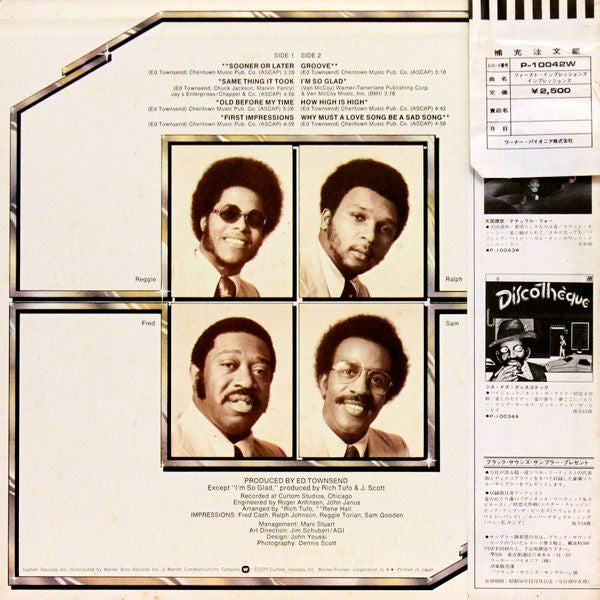 The Impressions - First Impressions (Vinyl, LP, Album, Promo) Very Good Plus (VG+) / Very Good (VG)