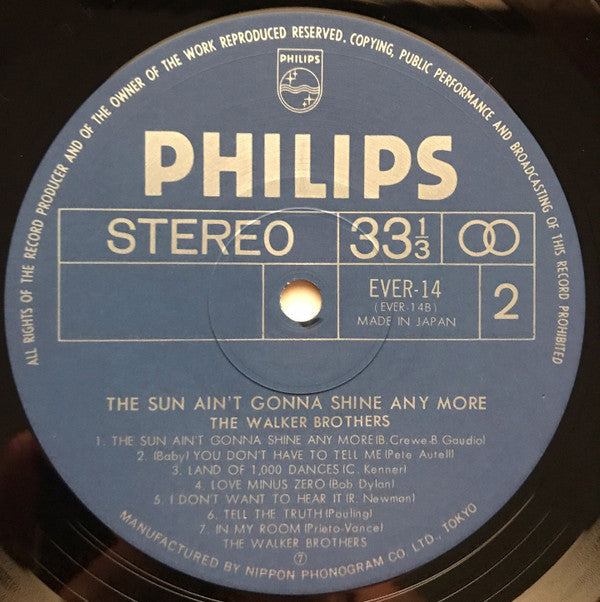 The Walker Brothers - The Sun Ain't Gonna Shine Anymore (Vinyl, LP, Compilation, Reissue, Stereo) Very Good Plus (VG+) / Very Good (VG)