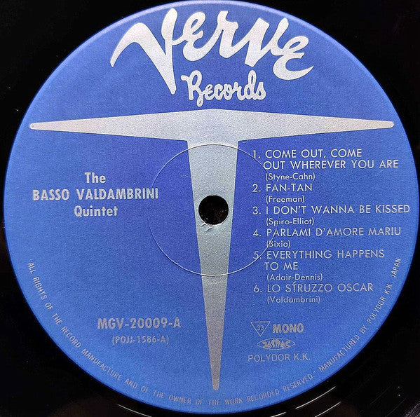 Quintetto Basso-Valdambrini - Basso Valdambrini Quintet (Vinyl, LP, Shape, Album, Reissue, Mono) Very Good Plus (VG+) / Near Mint (NM or M-)