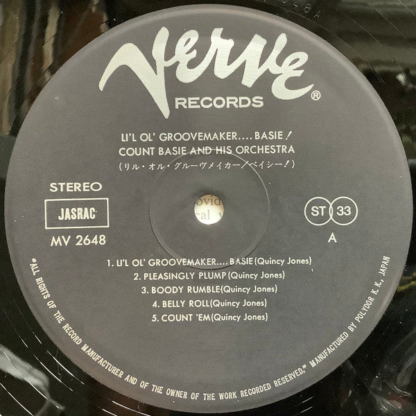 Count Basie Orchestra - Li'l Ol' Groovemaker... Basie! (Vinyl, LP, Album, Reissue, Stereo) Very Good Plus (VG+) / Very Good Plus (VG+)