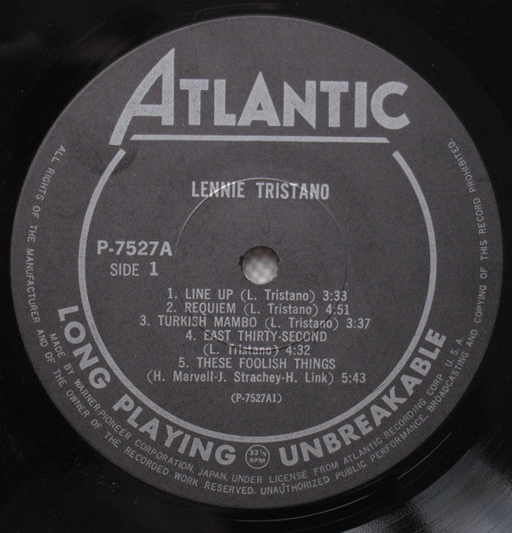 Lennie Tristano - Lennie Tristano (Vinyl, LP, Album, Reissue, Mono)