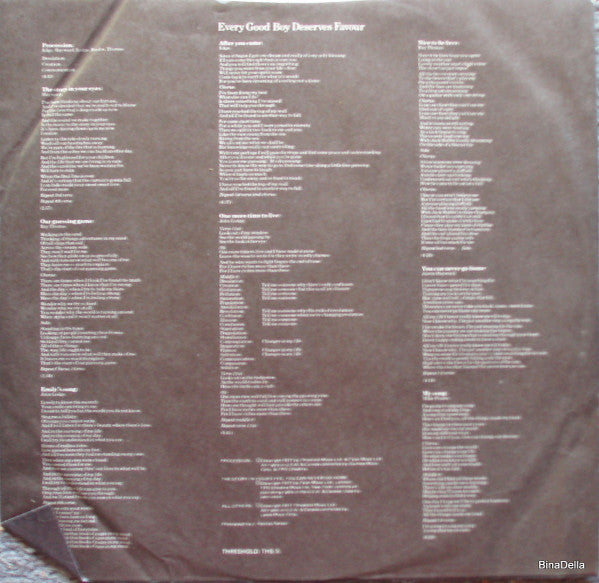 The Moody Blues - Every Good Boy Deserves Favour (Vinyl, LP, Album, Stereo) Very Good (VG) / Good (G)