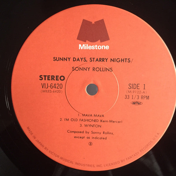 Sonny Rollins - Sunny Days Starry Nights (Vinyl, LP, Album)