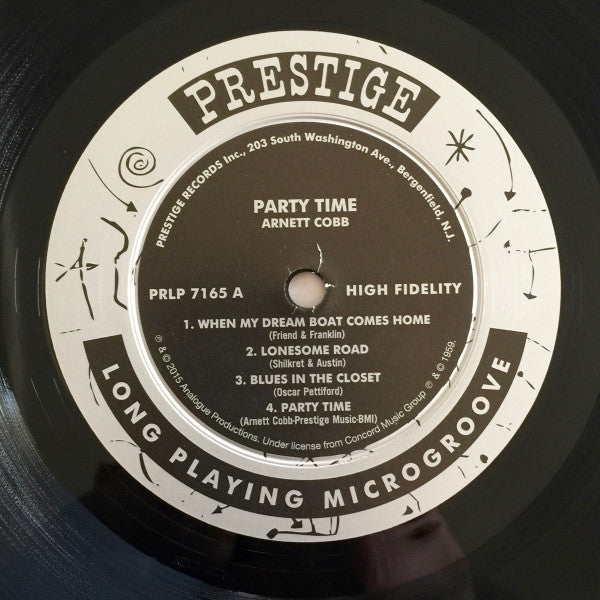 Arnett Cobb - Party Time (Vinyl, LP, Album, Limited Edition, Numbered, Reissue, Remastered, Stereo) Near Mint (NM or M-) / Near Mint (NM or M-)