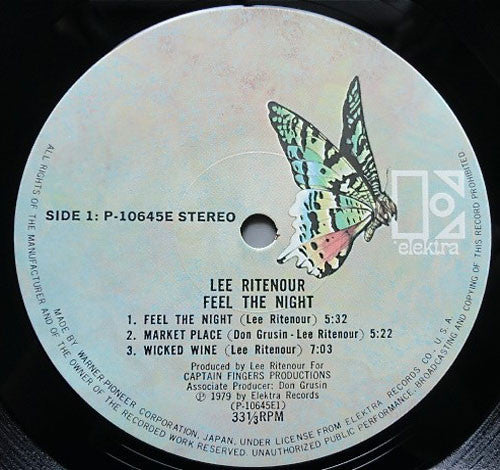 Lee Ritenour - Feel The Night (Vinyl, LP, Album, Stereo)