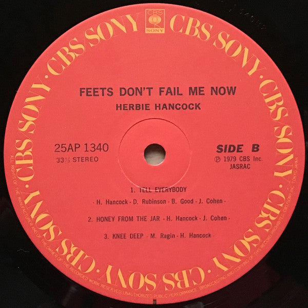 Herbie Hancock - Feets Don't Fail Me Now (Vinyl, LP, Album) Very Good (VG) / Good Plus (G+)