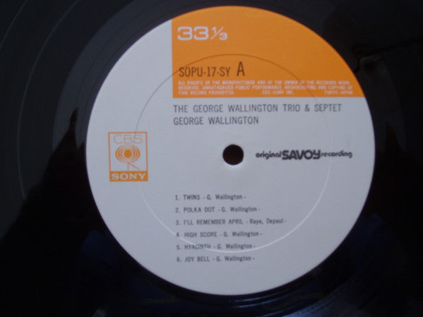 George Wallington Trio - The George Wallington Trio (Vinyl, LP, Album, Reissue, Mono) Very Good Plus (VG+) / Very Good Plus (VG+)