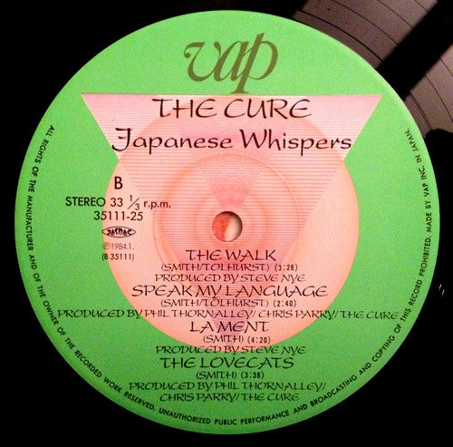 The Cure - Japanese Whispers: The Cure Singles Nov 82 : Nov 83 = 日本人の囁き (Vinyl, LP, Compilation) Very Good (VG) / Very Good (VG)