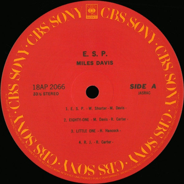 Miles Davis - E.S.P. (Vinyl, LP, Album, Reissue)