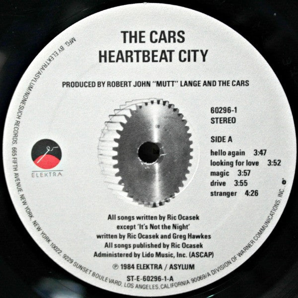 The Cars - Heartbeat City (Vinyl, LP, Album, Misprint, Stereo) Very Good (VG) / Very Good (VG)