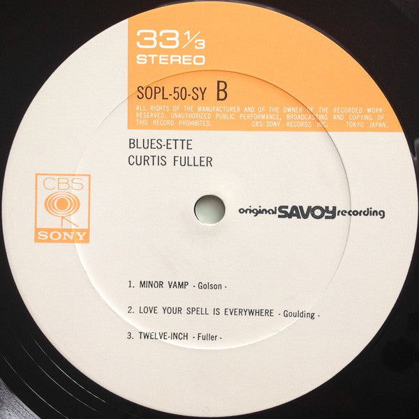 Curtis Fuller's Quintet - Blues-ette = ブルースエット (Vinyl, LP, Album, R...