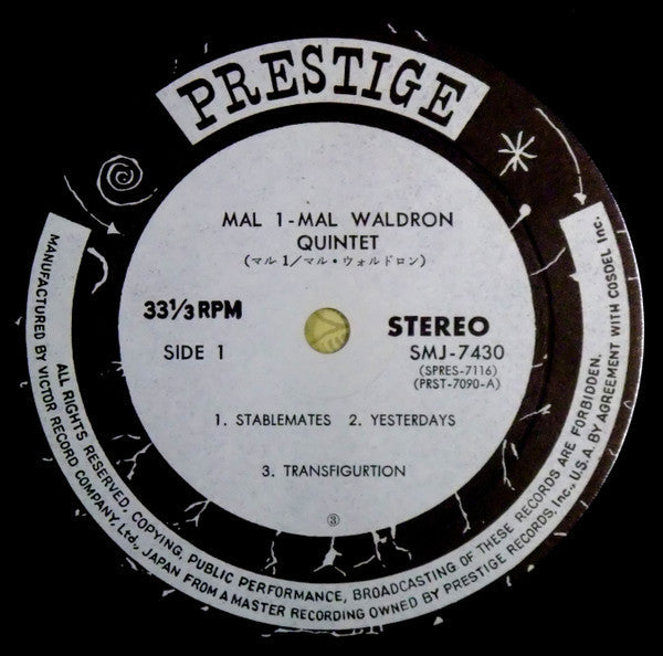 Mal Waldron Quintet - Mal-1 (Vinyl, LP, Album, Reissue, Stereo)
