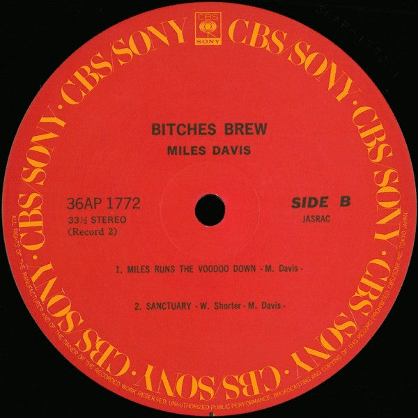 Miles Davis - Bitches Brew (2xVinyl, LP, Album, Reissue, Stereo) Near Mint (NM or M-) / Very Good Plus (VG+)