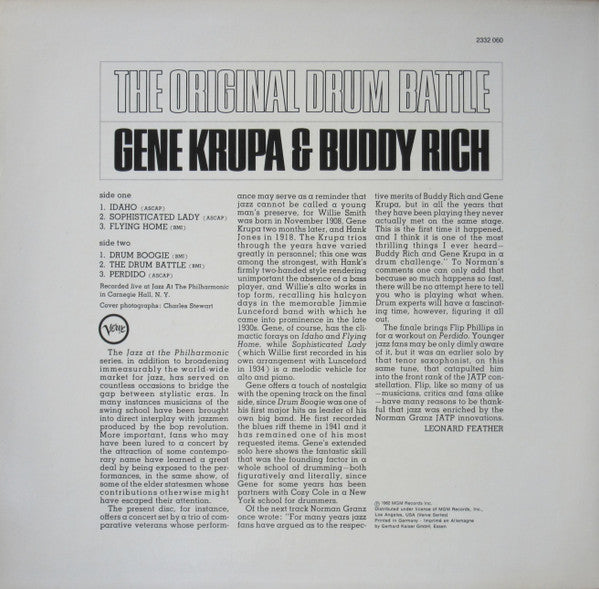 Gene Krupa - The Original Drum Battle! (Vinyl, LP, Album, Reissue, Stereo) Very Good (VG) / Very Good (VG)