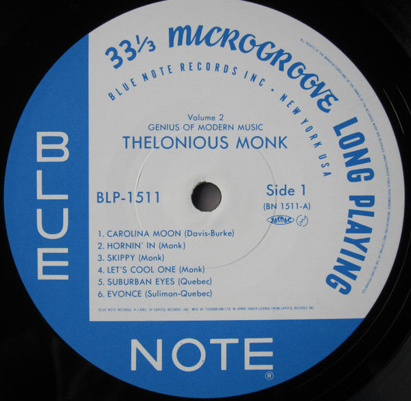 Thelonious Monk - Genius Of Modern Music Volume 2 (Vinyl, LP, Compilation, Mono, Reissue) Very Good (VG) / Very Good (VG)