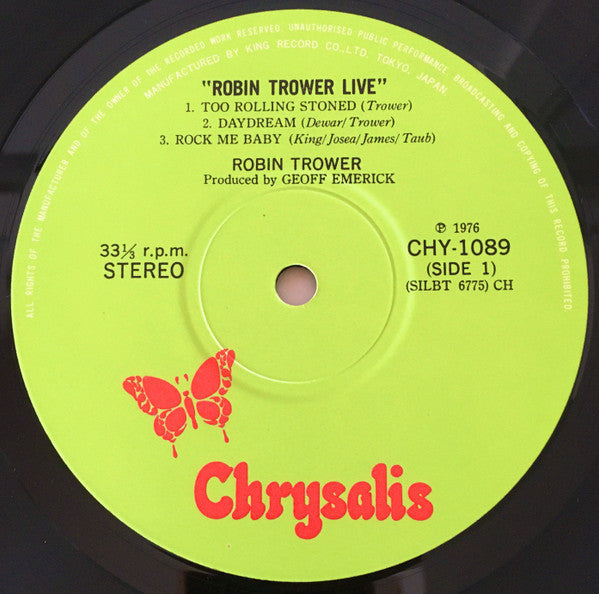 Robin Trower - Robin Trower Live! (Vinyl, LP, Album, Stereo)
