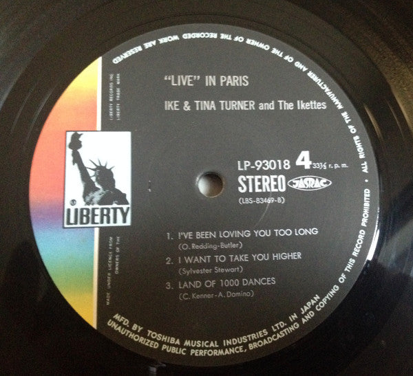 Ike & Tina Turner - Live In Paris (2xVinyl, LP, Album) Good Plus (G+) / Good Plus (G+)