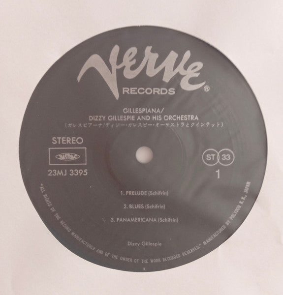 Dizzy Gillespie And His Orchestra - Gillespiana (Vinyl, LP, Album, Reissue, Stereo) Very Good Plus (VG+) / Very Good Plus (VG+)
