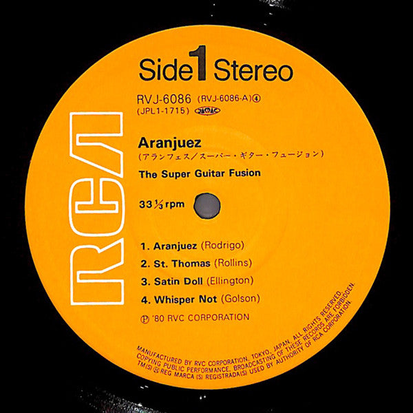 The Super Guitar Fusion - Aranjuez (Vinyl, LP, Album) Very Good Plus (VG+) / Very Good Plus (VG+)